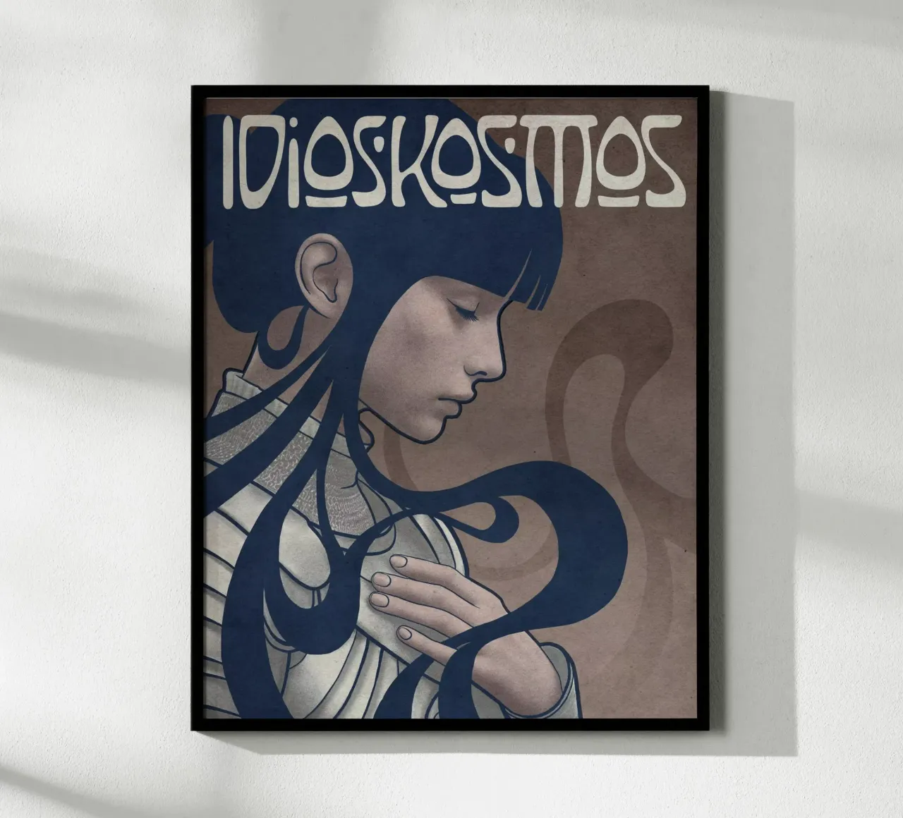 Idios Kosmos poster with plastic frame by Kuba Gornowicz