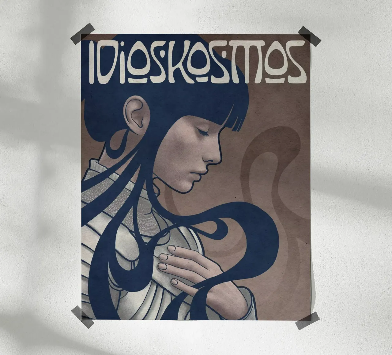 Idios Kosmos poster with plastic frame by Kuba Gornowicz