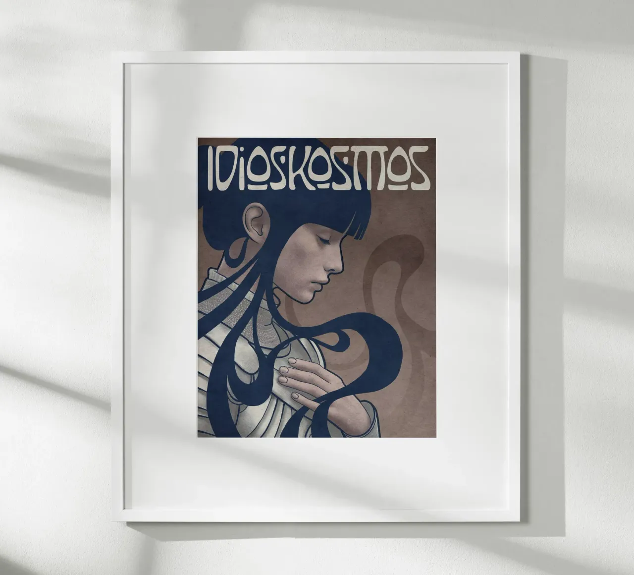 Idios Kosmos poster with plastic frame by Kuba Gornowicz