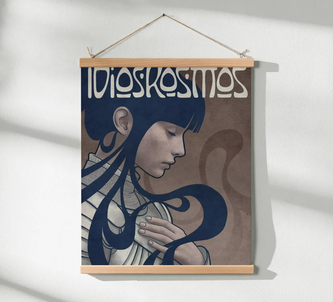 Idios Kosmos poster with plastic frame by Kuba Gornowicz