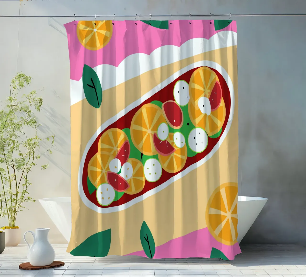 Insalata di frutta fresca tenda da doccia da OFFICIAL FRUIT & VEGETABLES