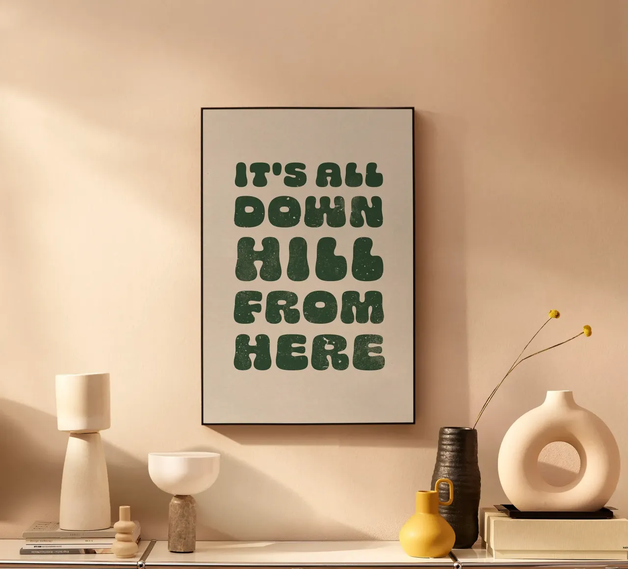 Da qui in poi la strada รจ in discesa alluminio dibond da John Sander