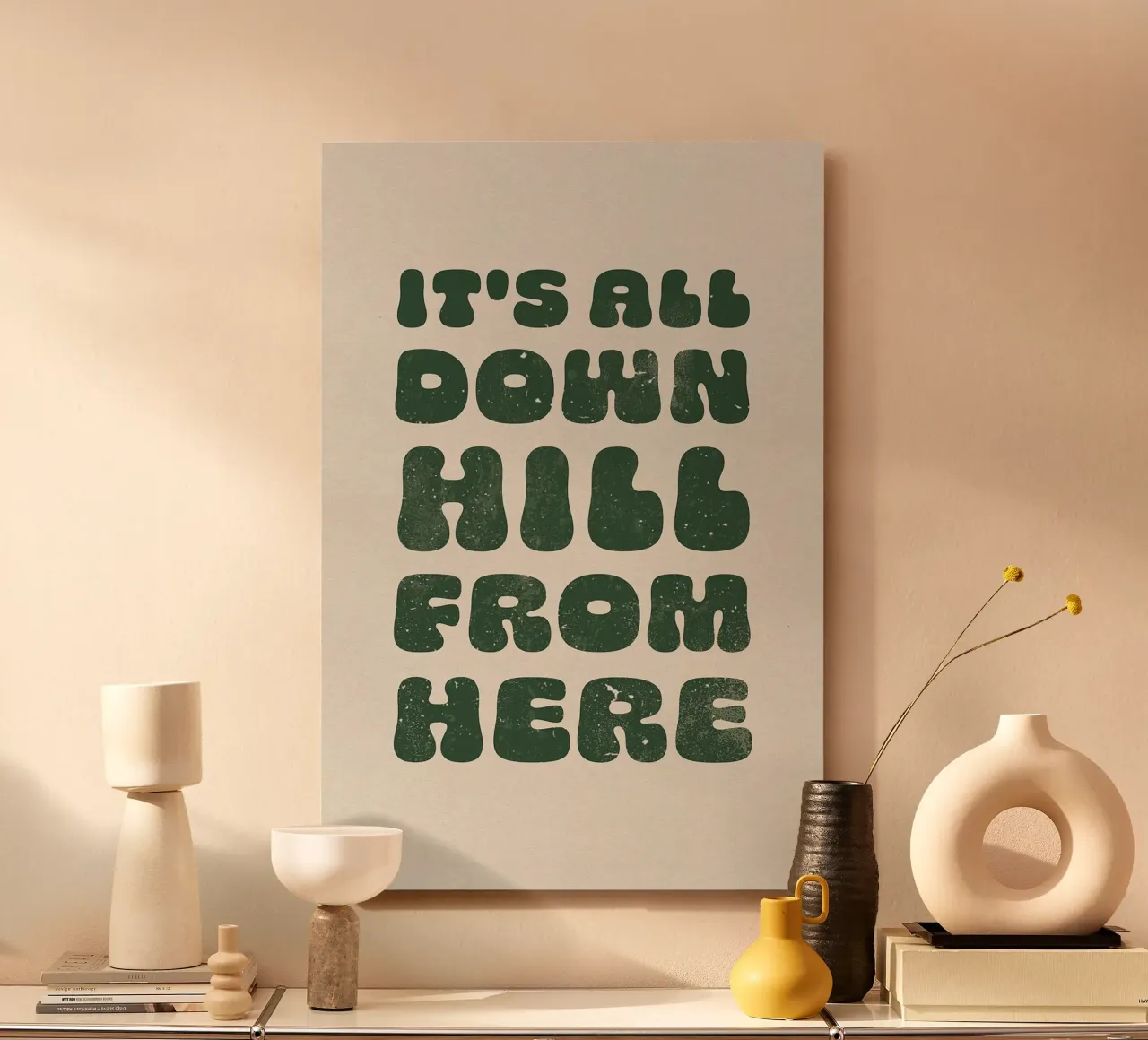 Da qui in poi la strada รจ in discesa alluminio dibond da John Sander