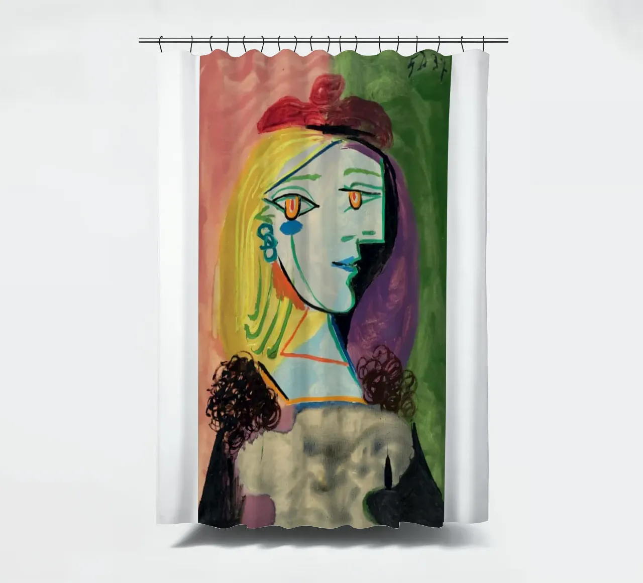 sguardo di una bella donna tenda da doccia da eternal nino