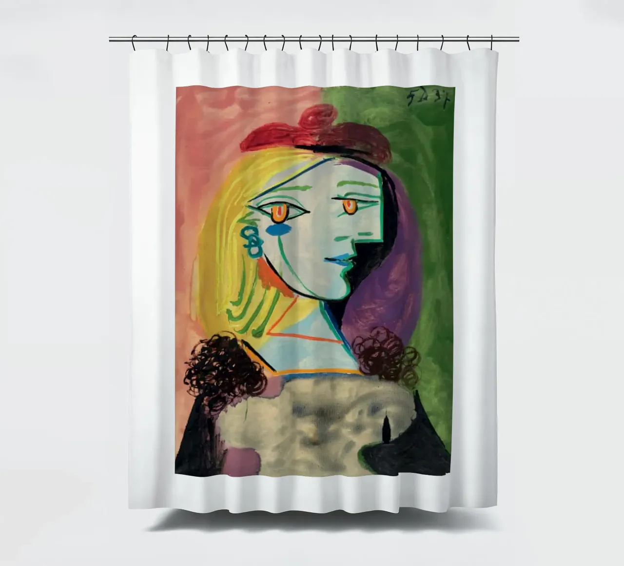 sguardo di una bella donna tenda da doccia da eternal nino