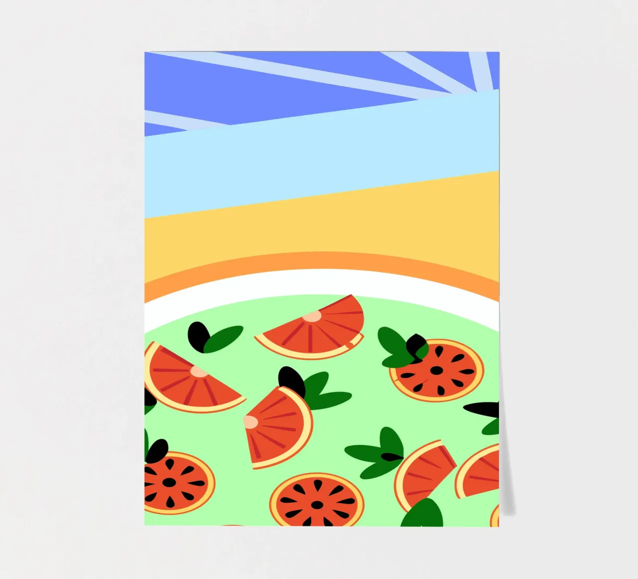 Fresh Grapefruit Salad Stickerbogen von OFFICIAL FRUIT & VEGETABLES