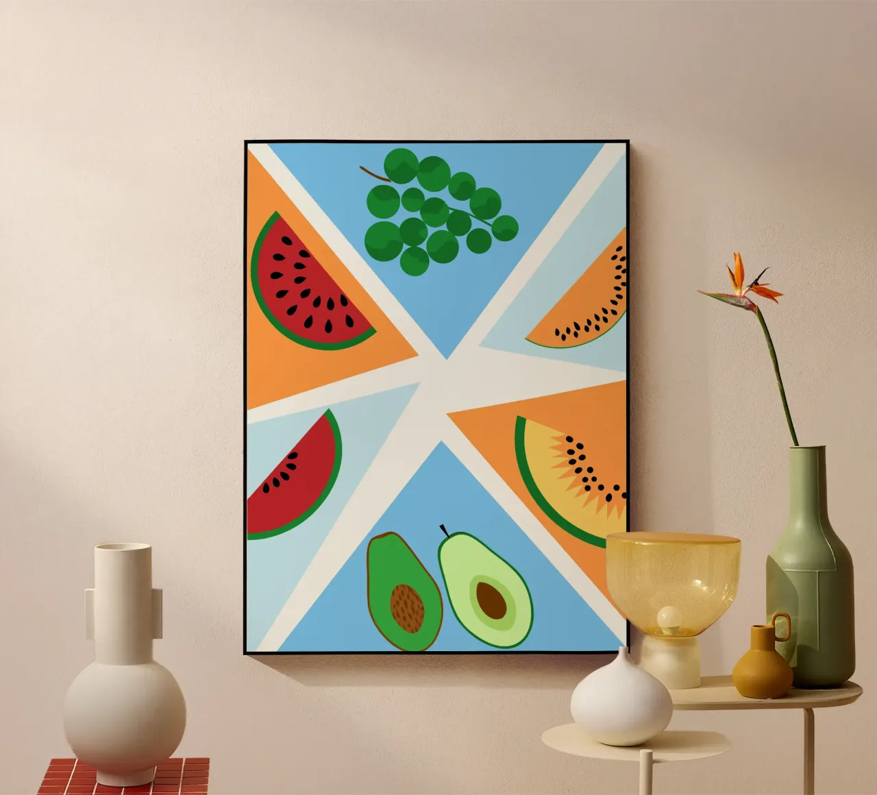 Frutta fresca geometrica plexiglass da OFFICIAL FRUIT & VEGETABLES