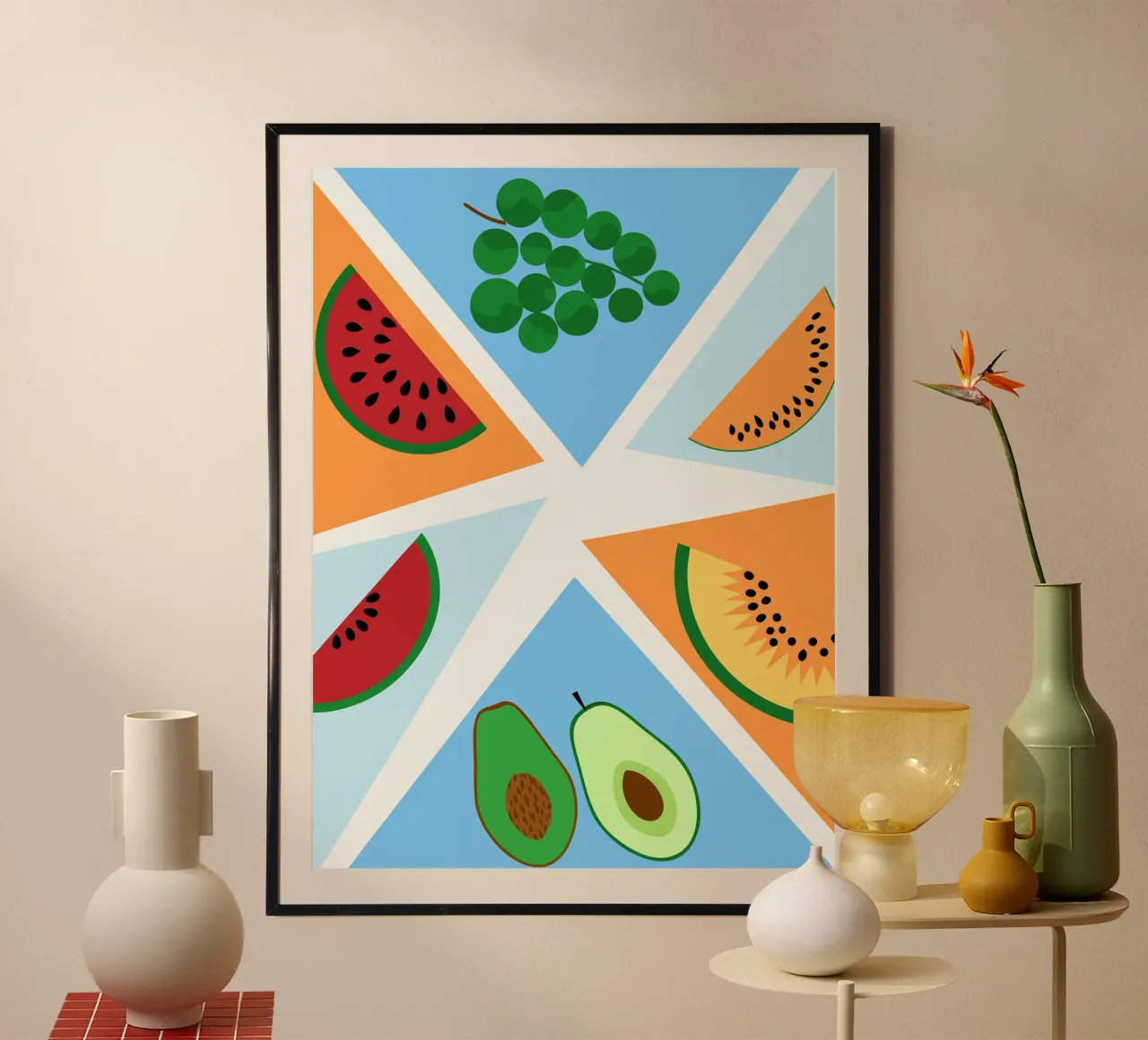 Frutta fresca geometrica carta hahnemühle da OFFICIAL FRUIT & VEGETABLES