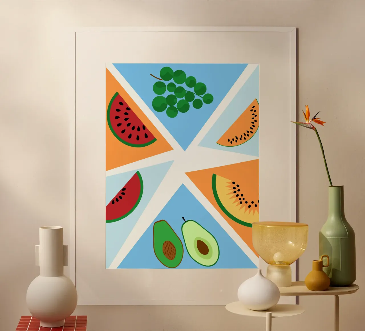 Frutta fresca geometrica carta hahnemühle da OFFICIAL FRUIT & VEGETABLES