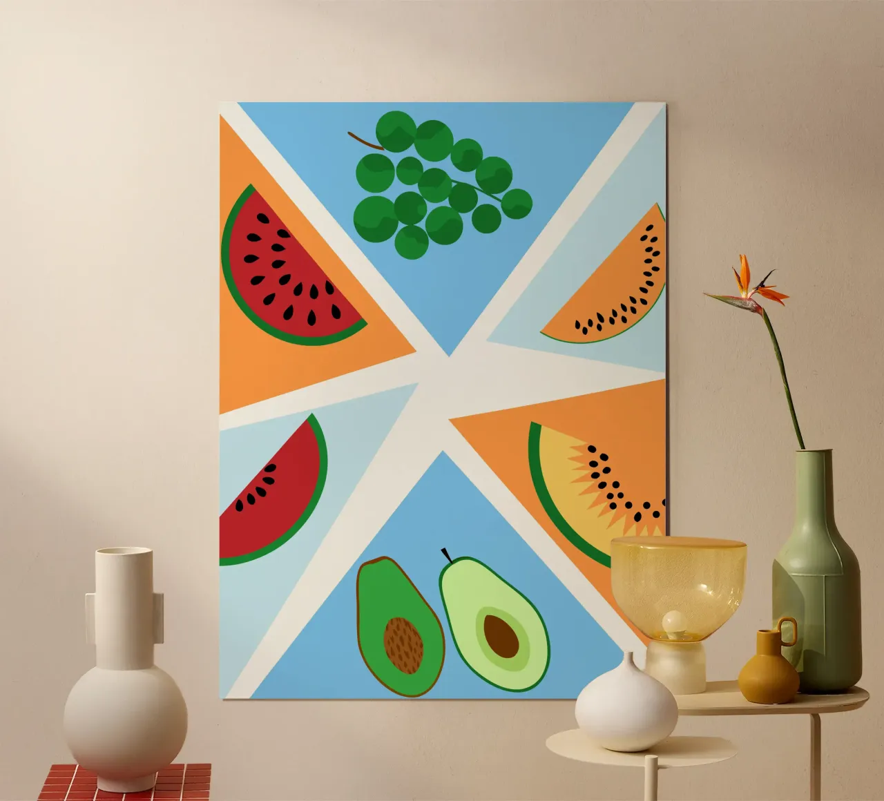 Frutta fresca geometrica carta hahnemühle da OFFICIAL FRUIT & VEGETABLES