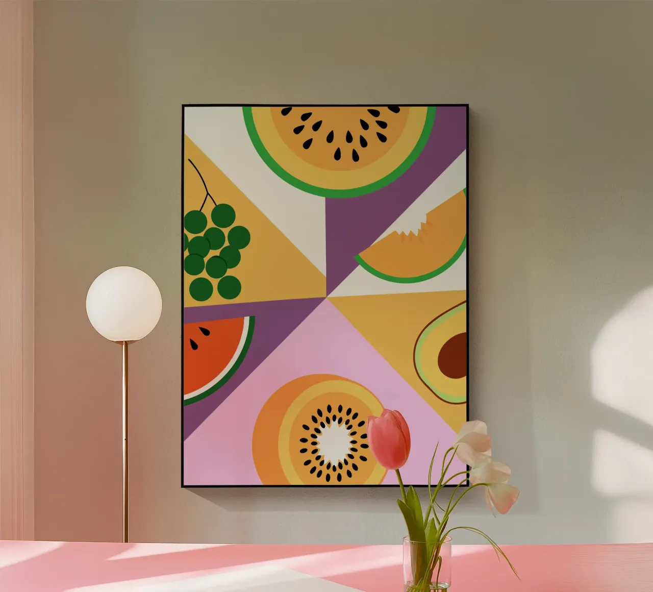 Frutta fresca geometrica plexiglass da OFFICIAL FRUIT & VEGETABLES