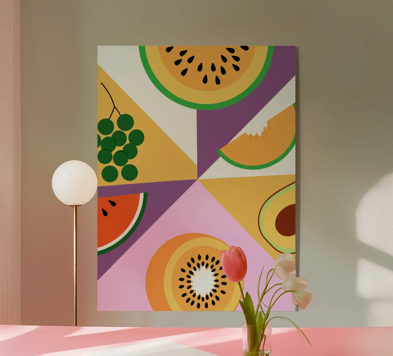 Frutta fresca geometrica plexiglass da OFFICIAL FRUIT & VEGETABLES
