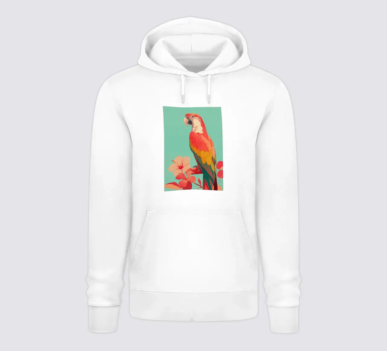 Hibiscus Song - The Tropical Parrot felpa con cappuccio da Luca