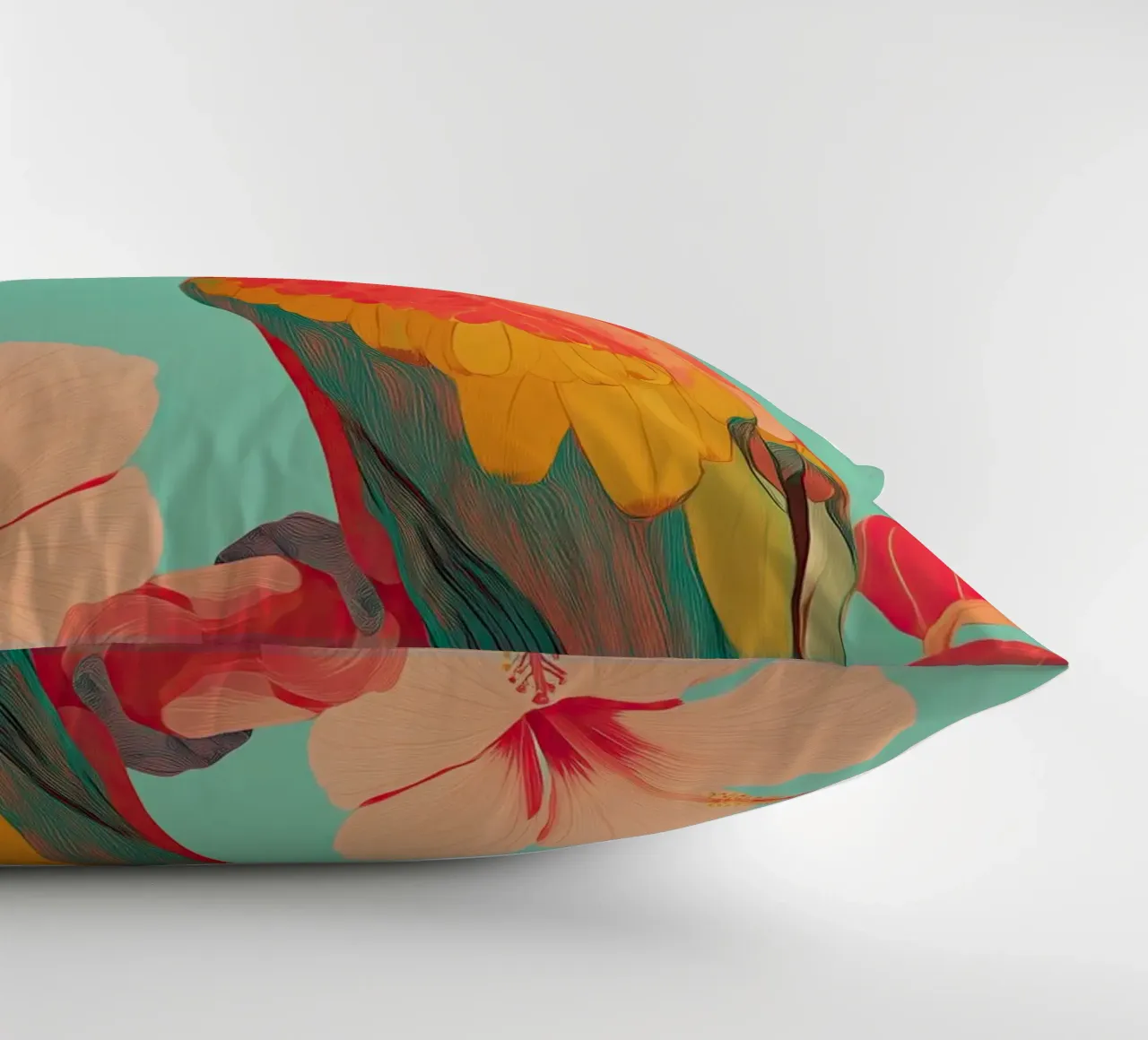 Hibiscus Song - The Tropical Parrot cuscino da Luca