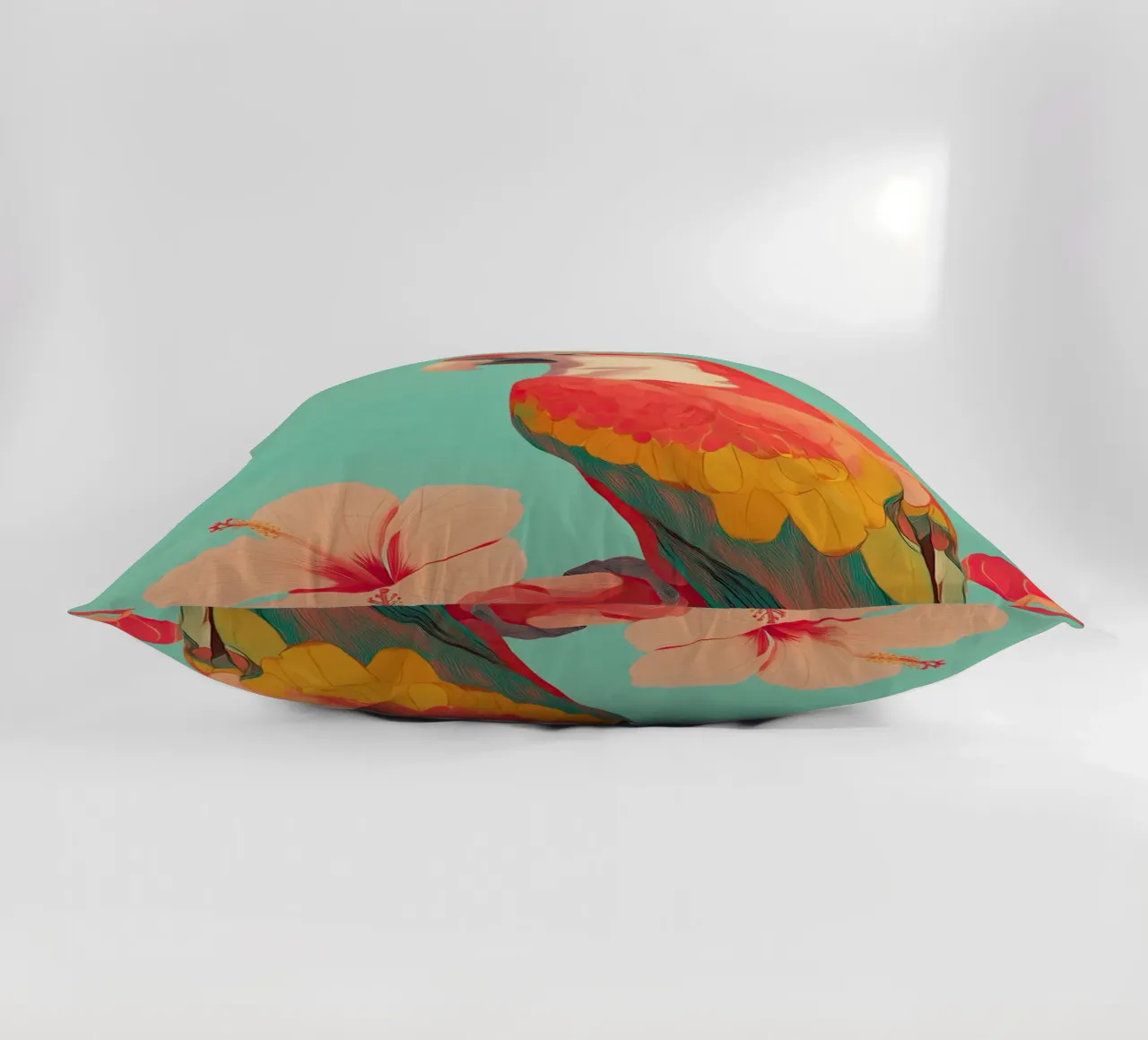 Hibiscus Song - The Tropical Parrot cuscino da Luca