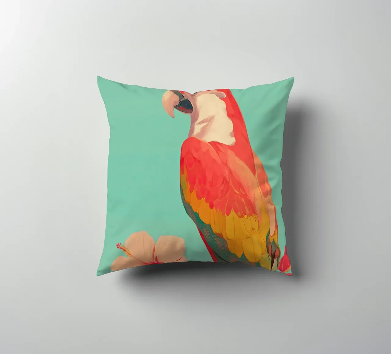 Hibiscus Song - The Tropical Parrot cuscino da Luca