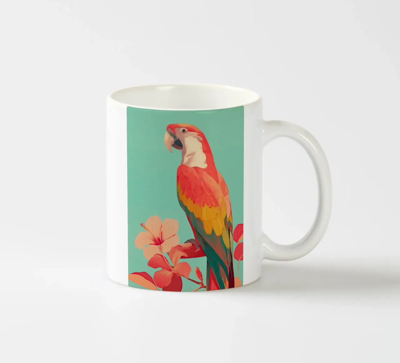 Hibiscus Song - The Tropical Parrot tazza in ceramica da Luca