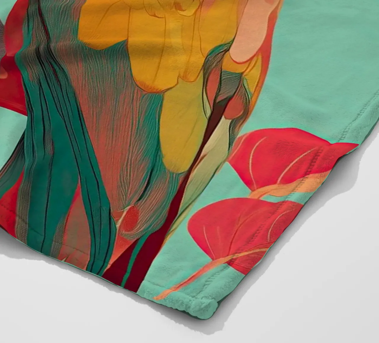 Hibiscus Song - The Tropical Parrot coperta in pile da Luca