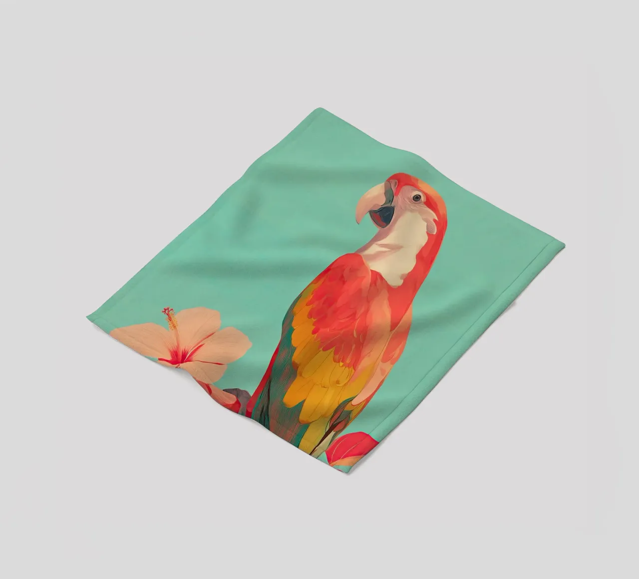 Hibiscus Song - The Tropical Parrot coperta in pile da Luca