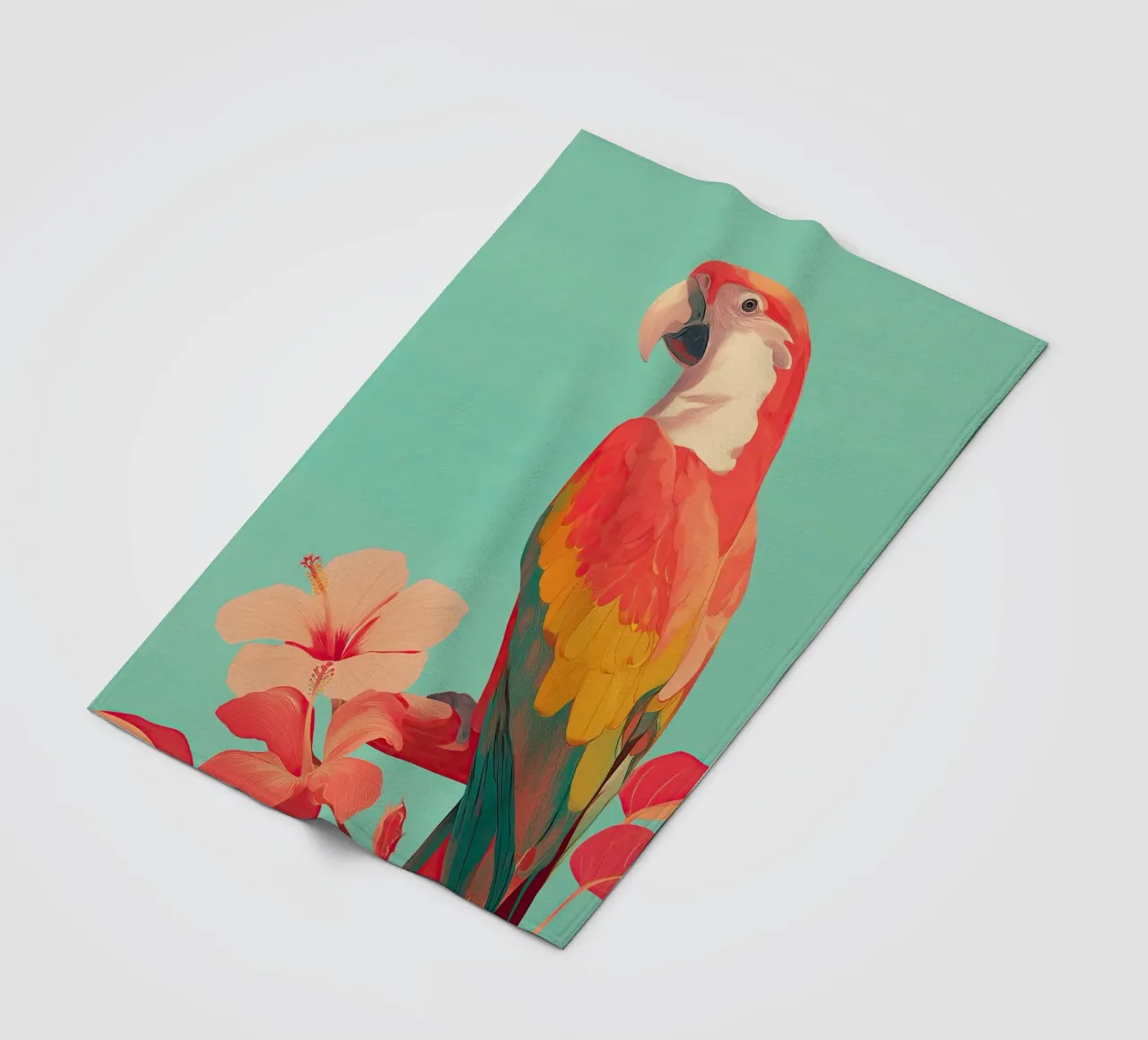 Hibiscus Song - The Tropical Parrot coperta in pile da Luca