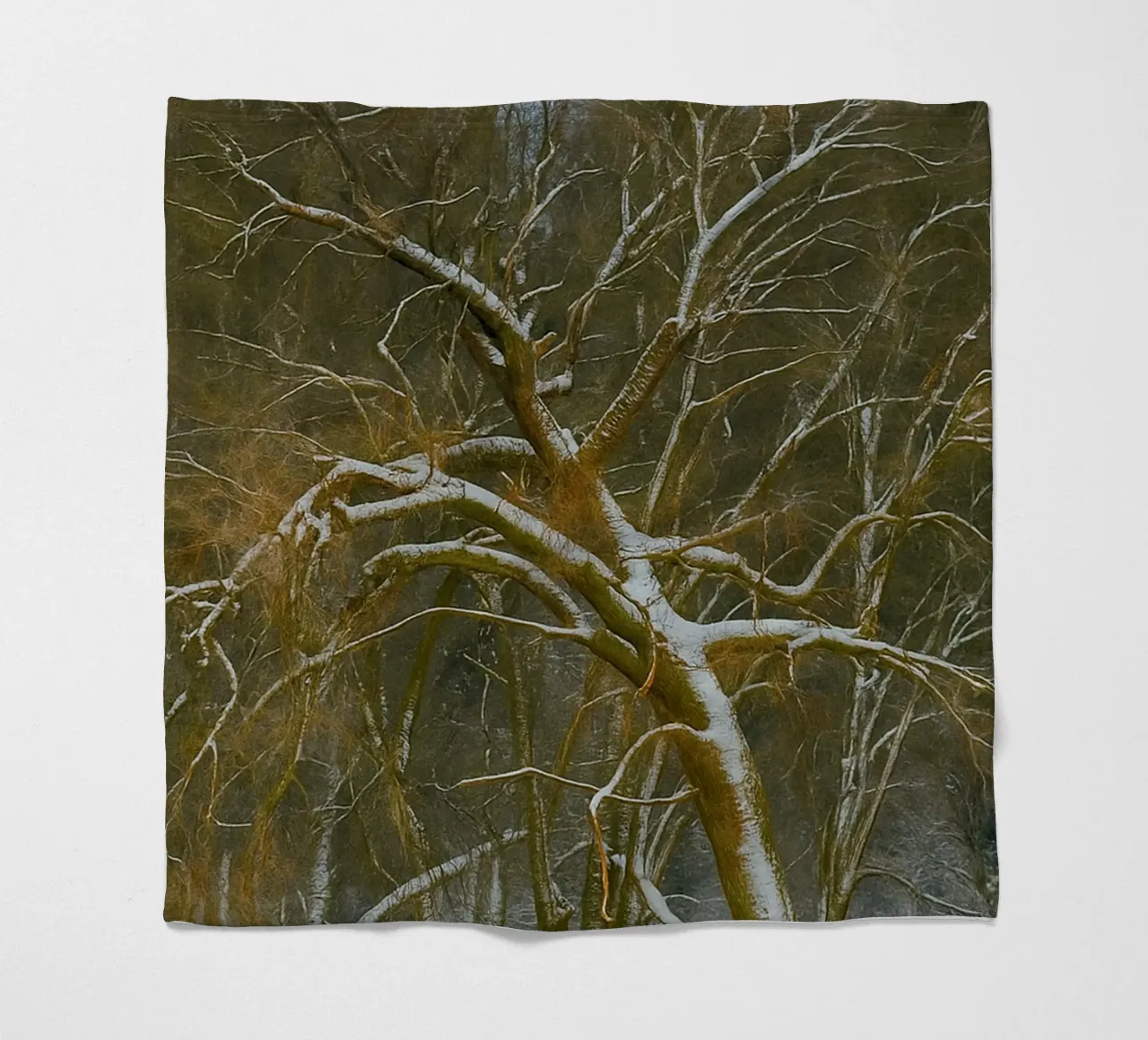 dry trees on the edge of the forest fleece blanket by PASMING