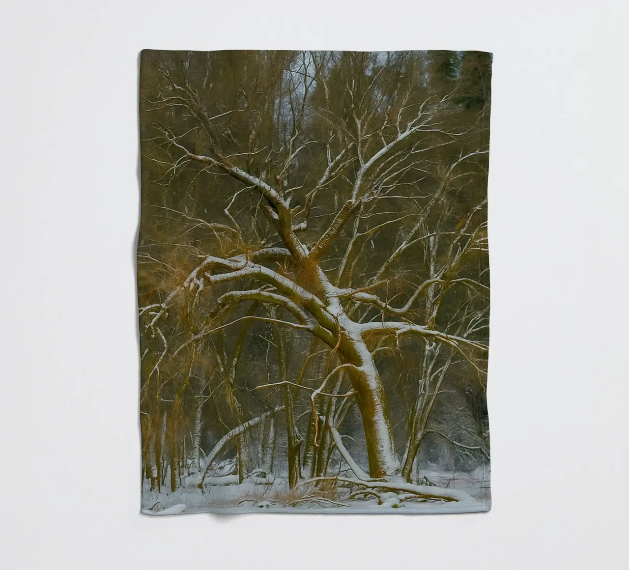 dry trees on the edge of the forest fleece blanket by PASMING
