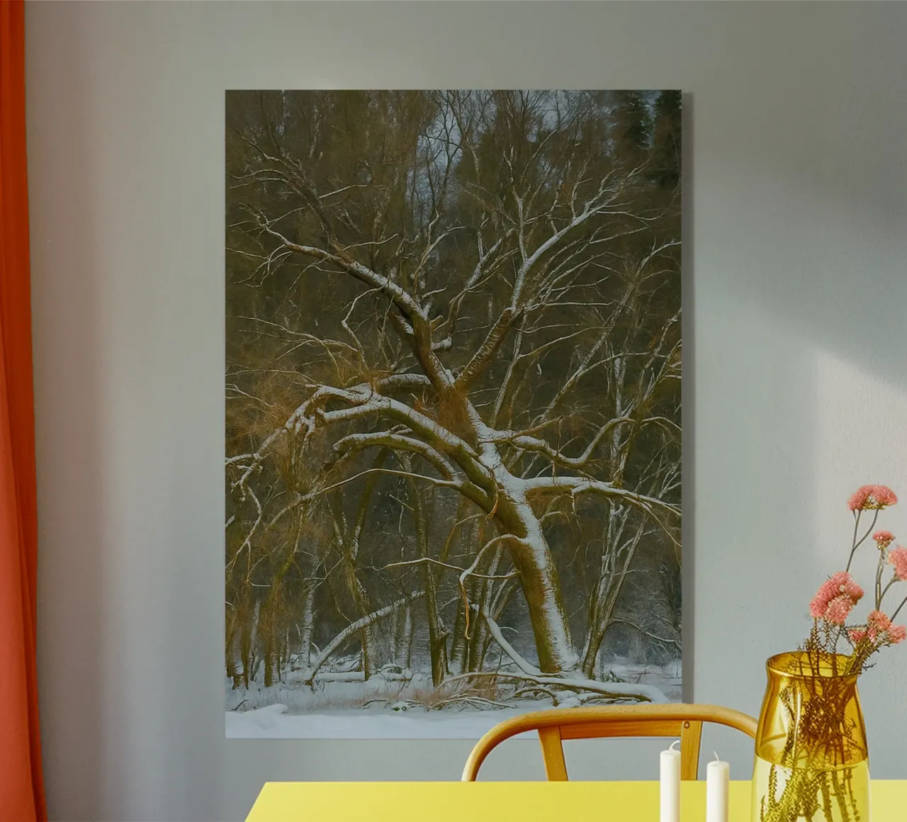 alberi secchi ai margini della foresta plexiglass da PASMING