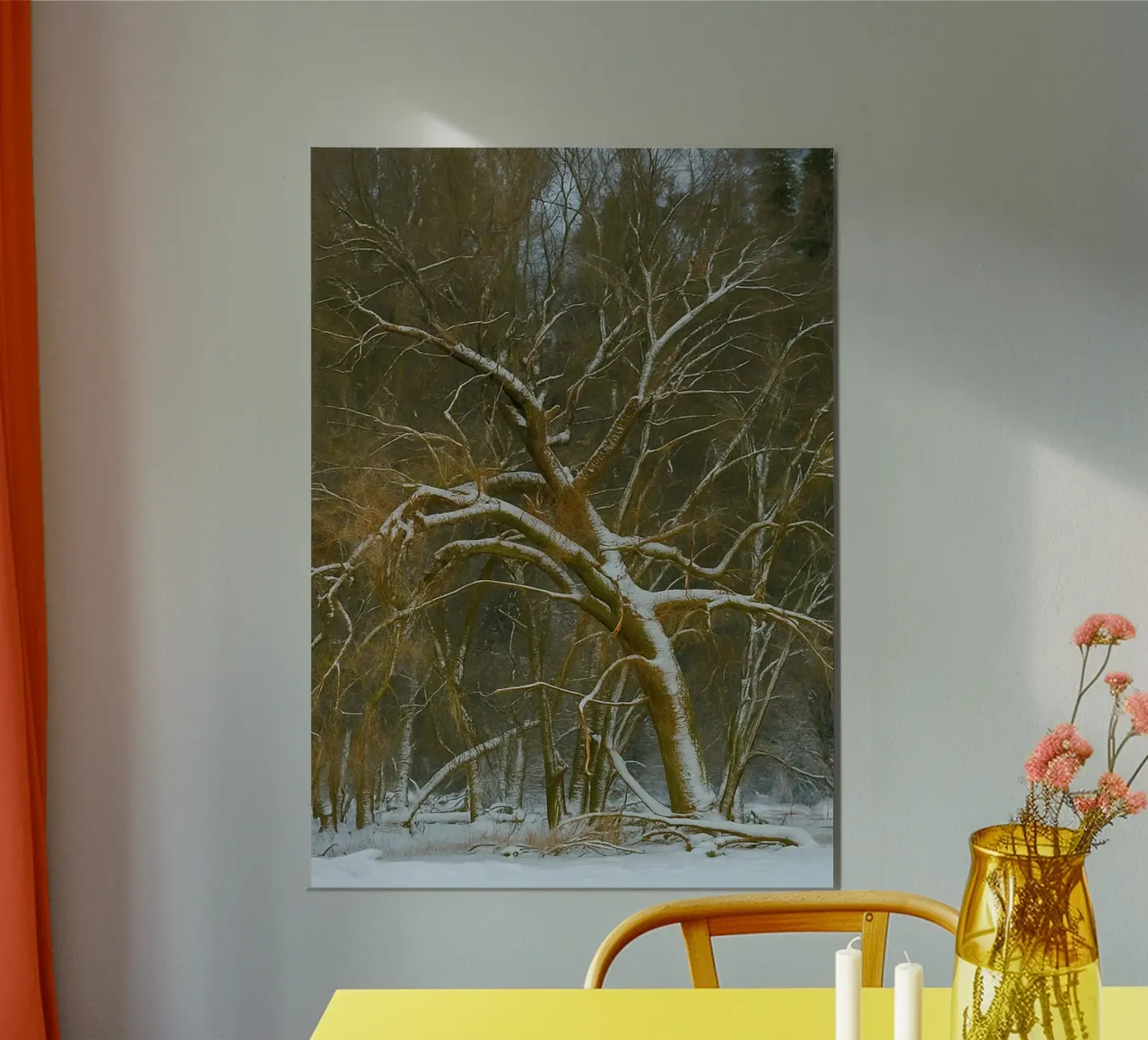 alberi secchi ai margini della foresta poster da PASMING