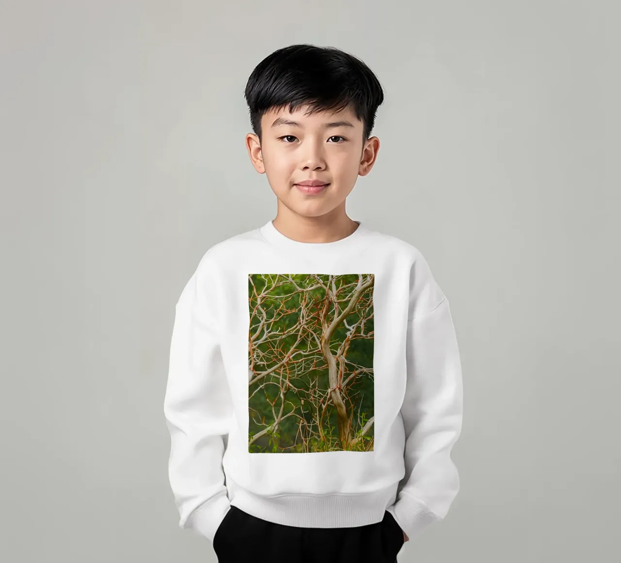 rami di alberi secchi felpa bambino da PASMING