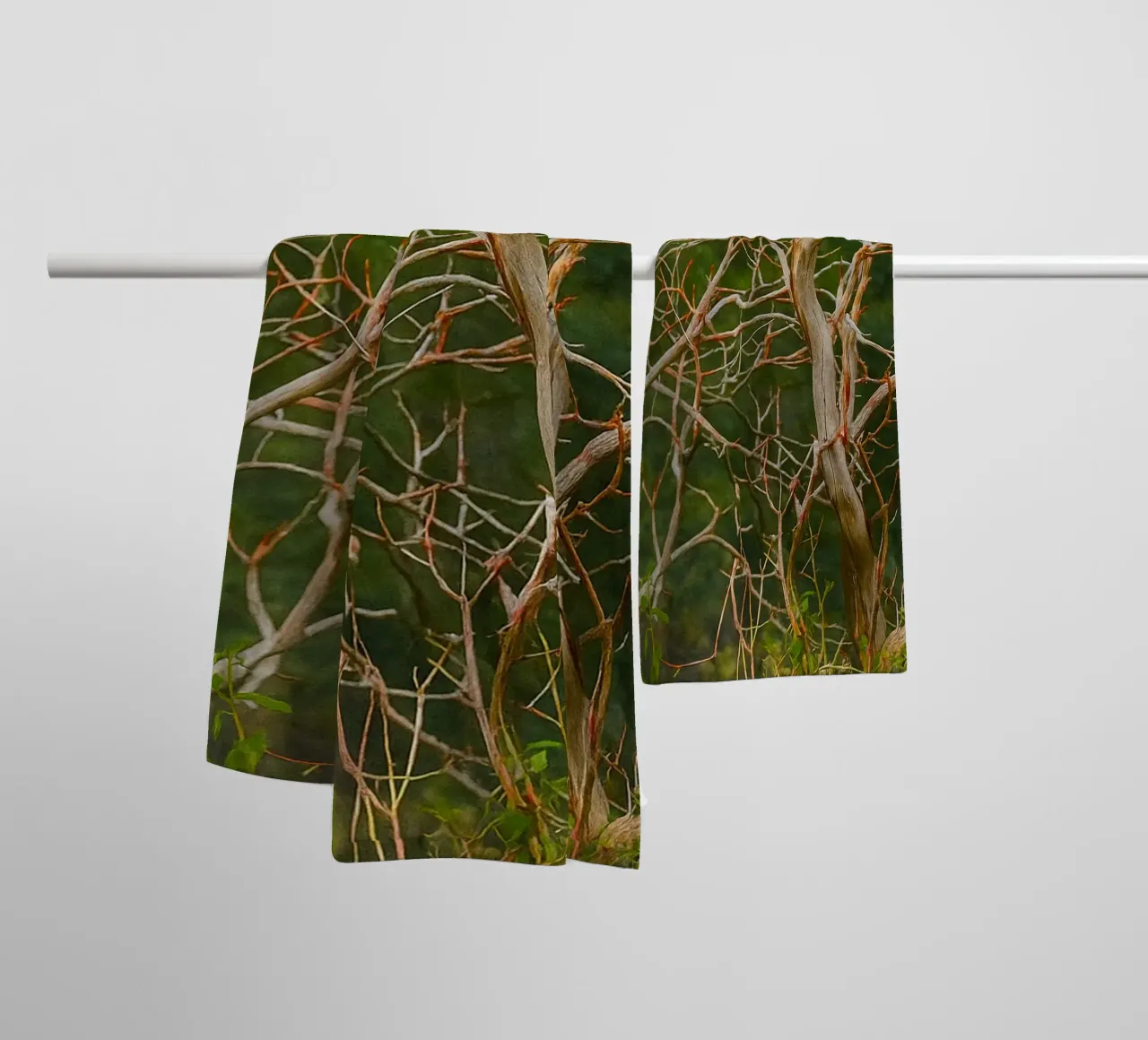 dry tree branches towel by PASMING