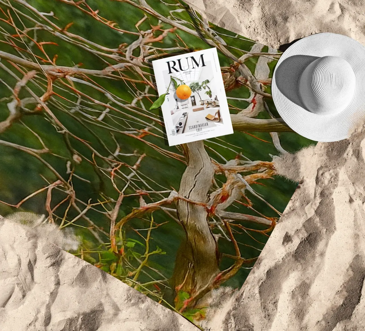 rami di alberi secchi telo mare da PASMING