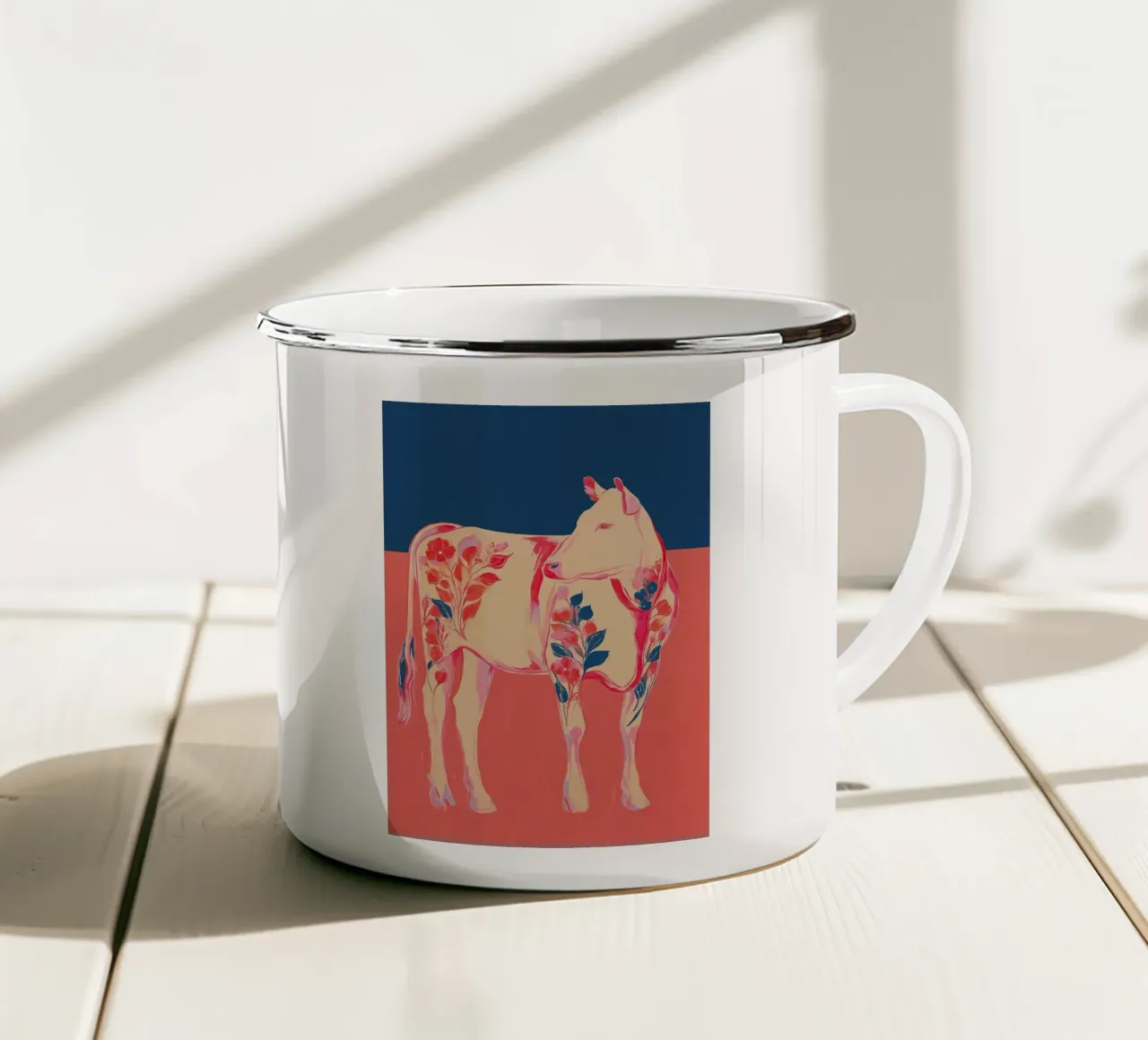 In Still Pastures tazza in smalto da Luca