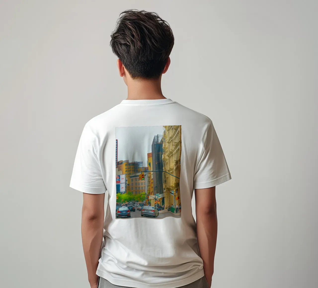 vista densa di una grande città t-shirt da PASMING