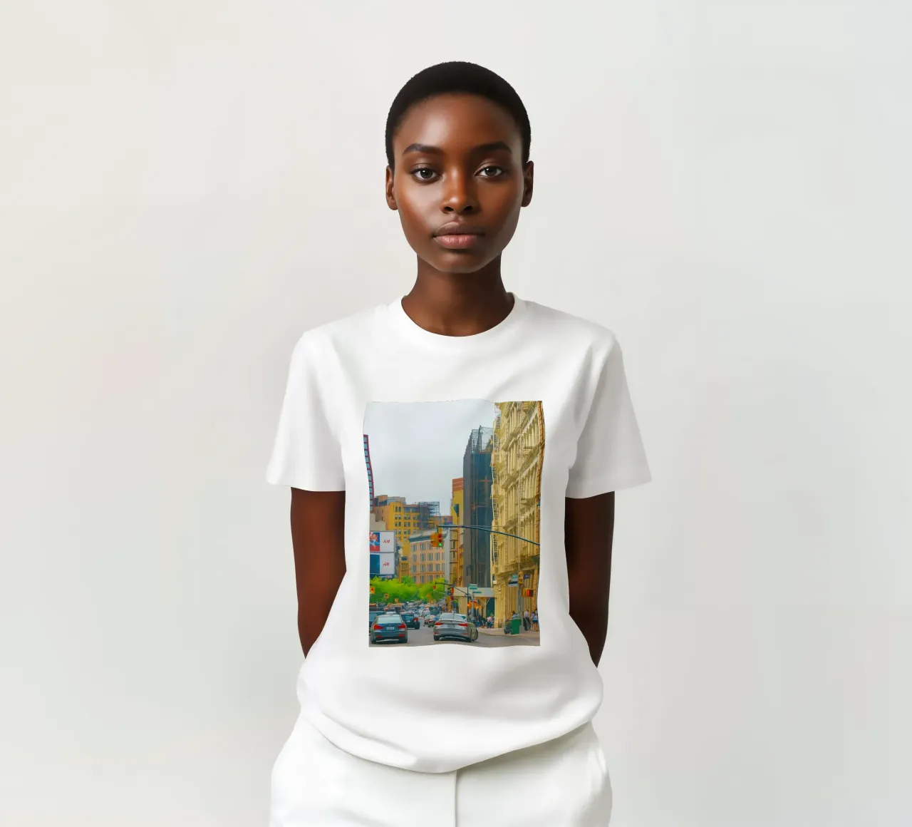 vista densa di una grande città t-shirt da PASMING