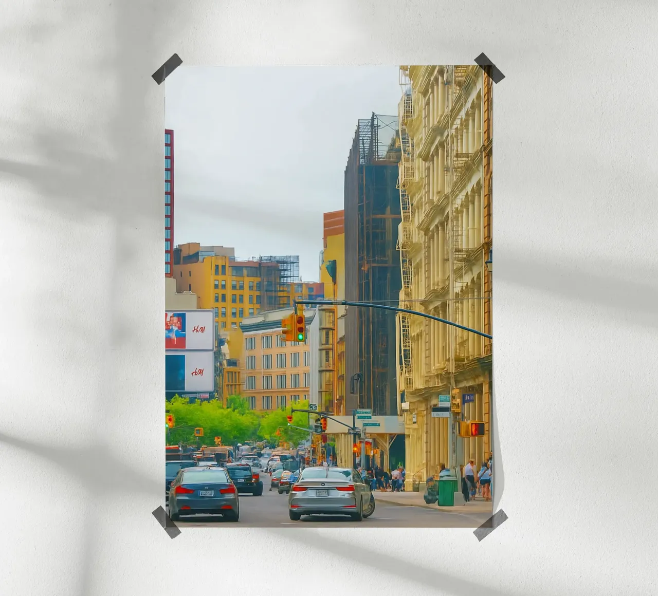 vista densa di una grande città carta hahnemühle da PASMING