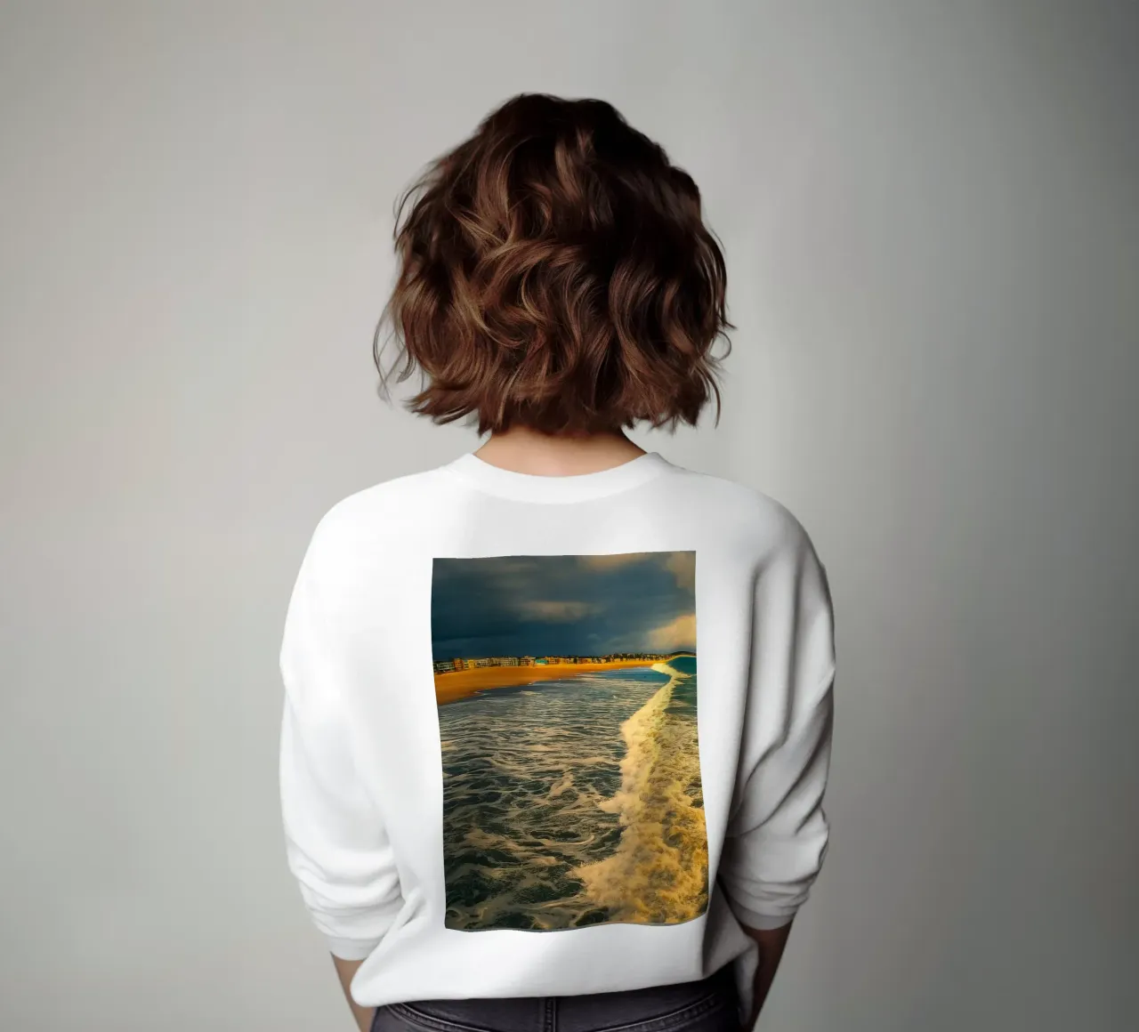 côte vue sur la plage sweat de PASMING