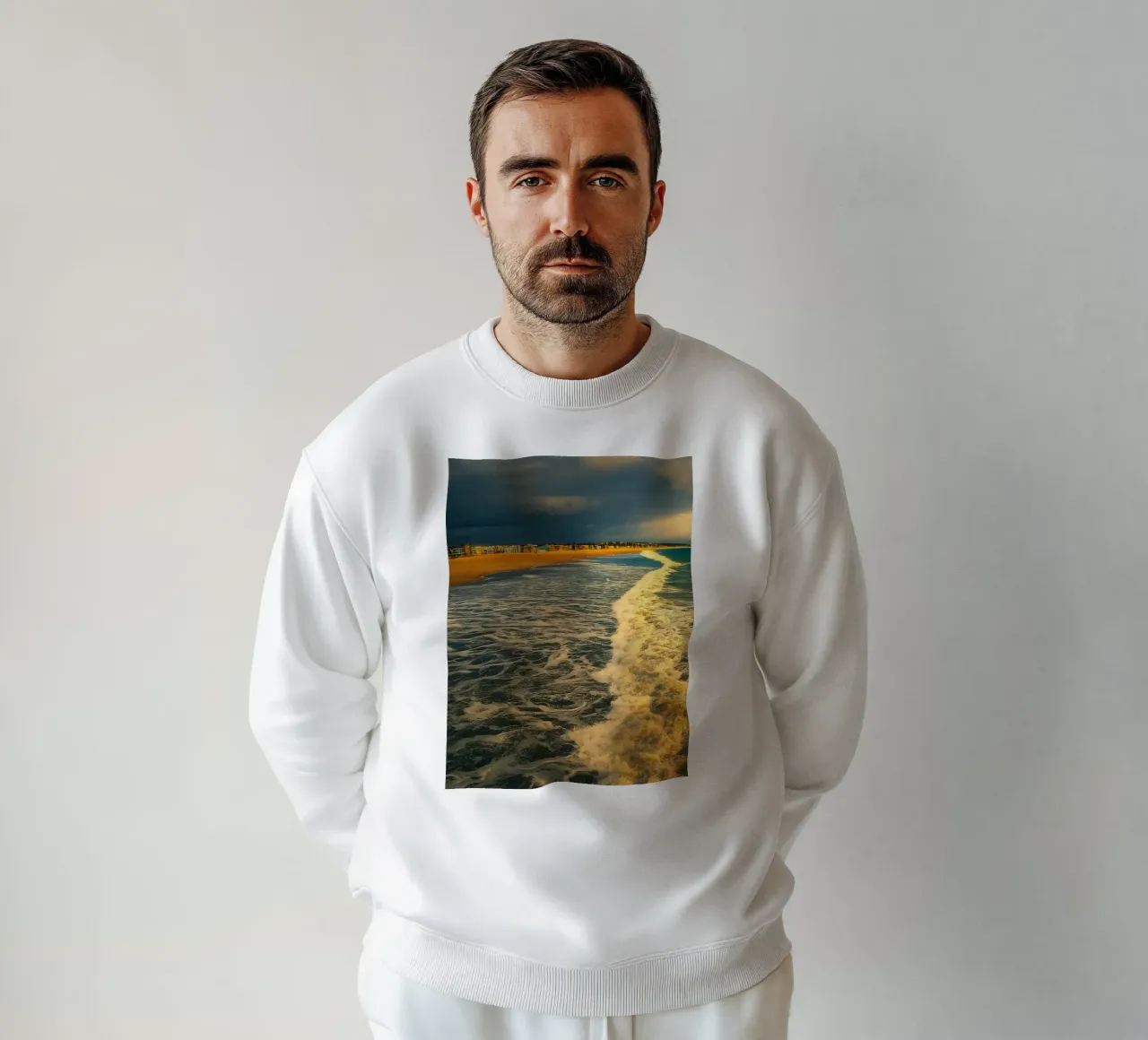 côte vue sur la plage sweat de PASMING
