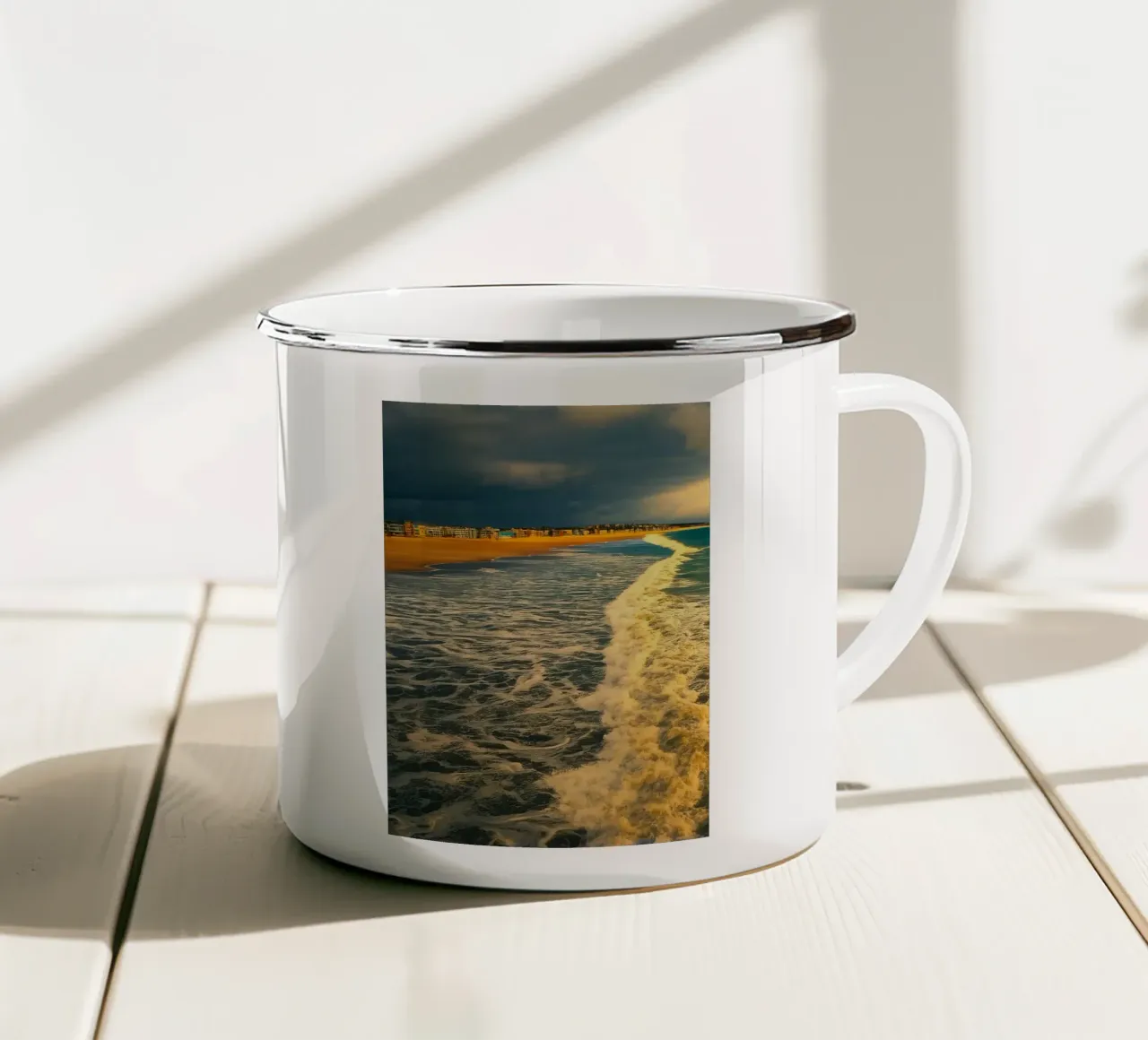 côte vue sur la plage mug en émail de PASMING
