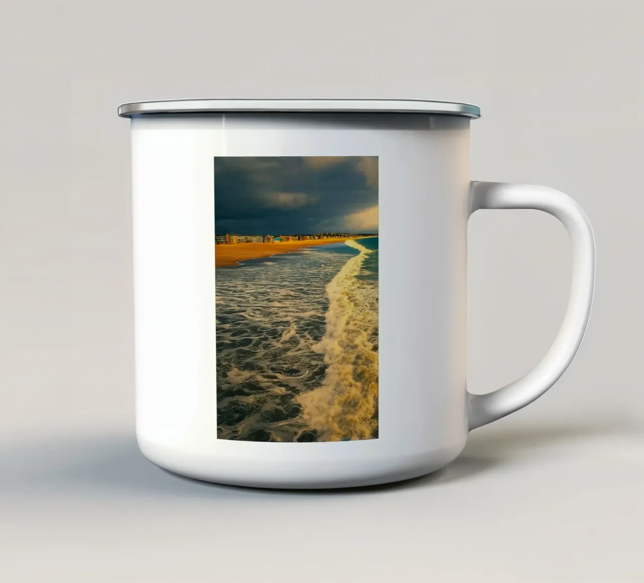 côte vue sur la plage mug en émail de PASMING