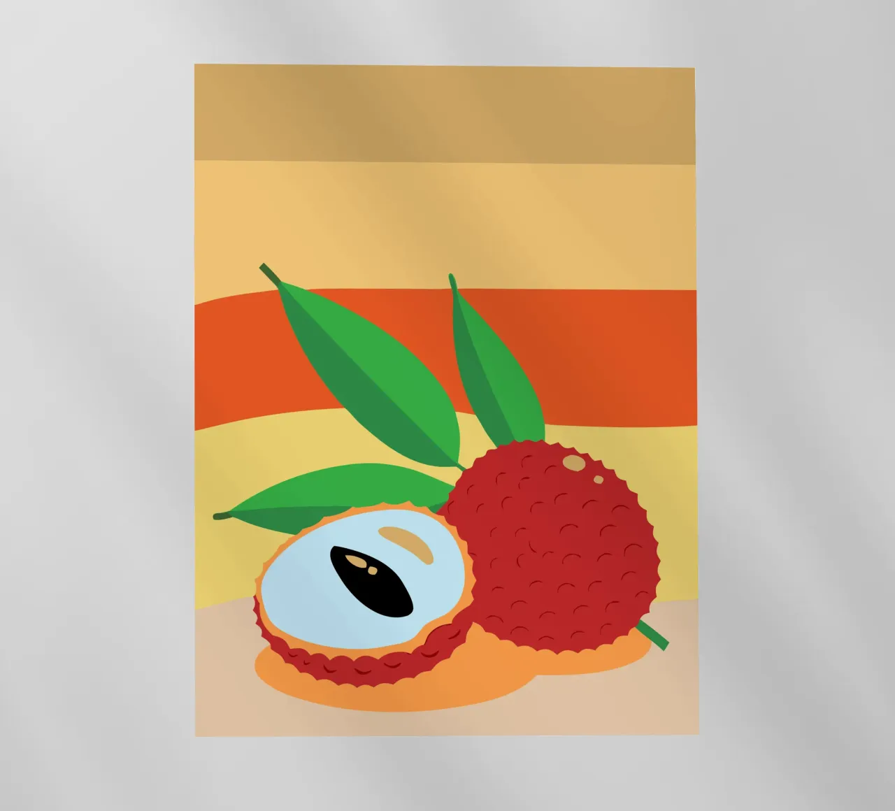 Frutto fresco di litchi pellicola backlit da OFFICIAL FRUIT & VEGETABLES