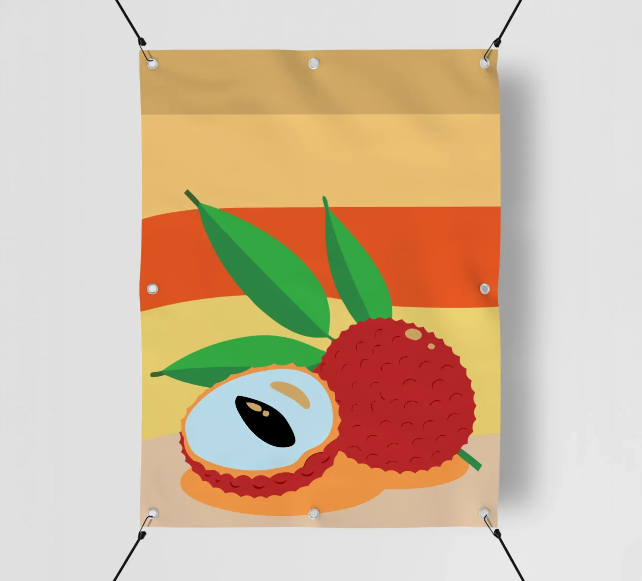 Frutto fresco di litchi telo in pvc da OFFICIAL FRUIT & VEGETABLES