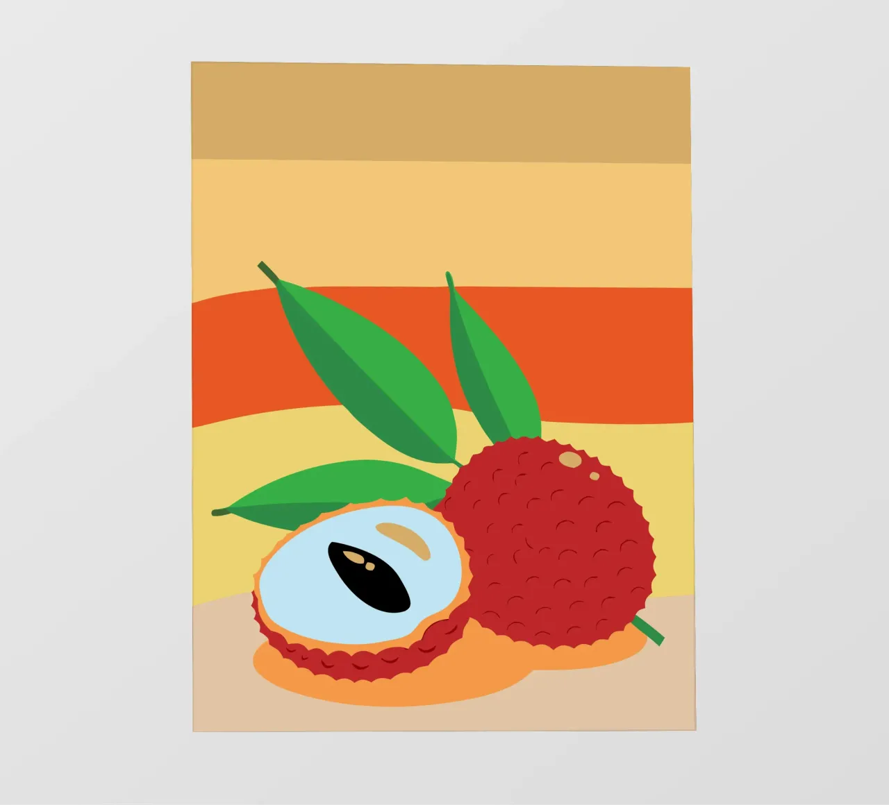 Frutto fresco di litchi telo in pvc da OFFICIAL FRUIT & VEGETABLES