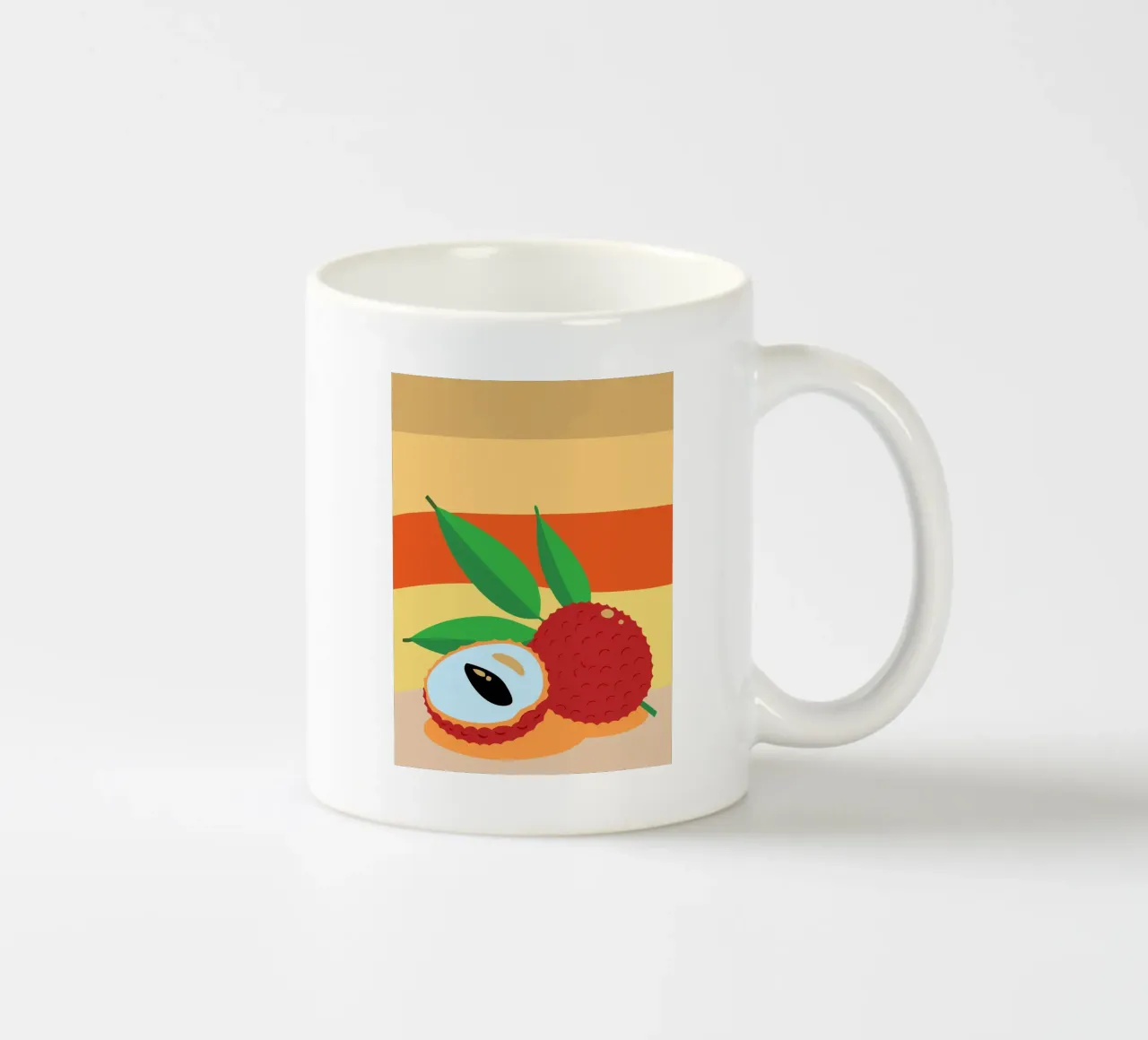 Frutto fresco di litchi tazza in ceramica da OFFICIAL FRUIT & VEGETABLES
