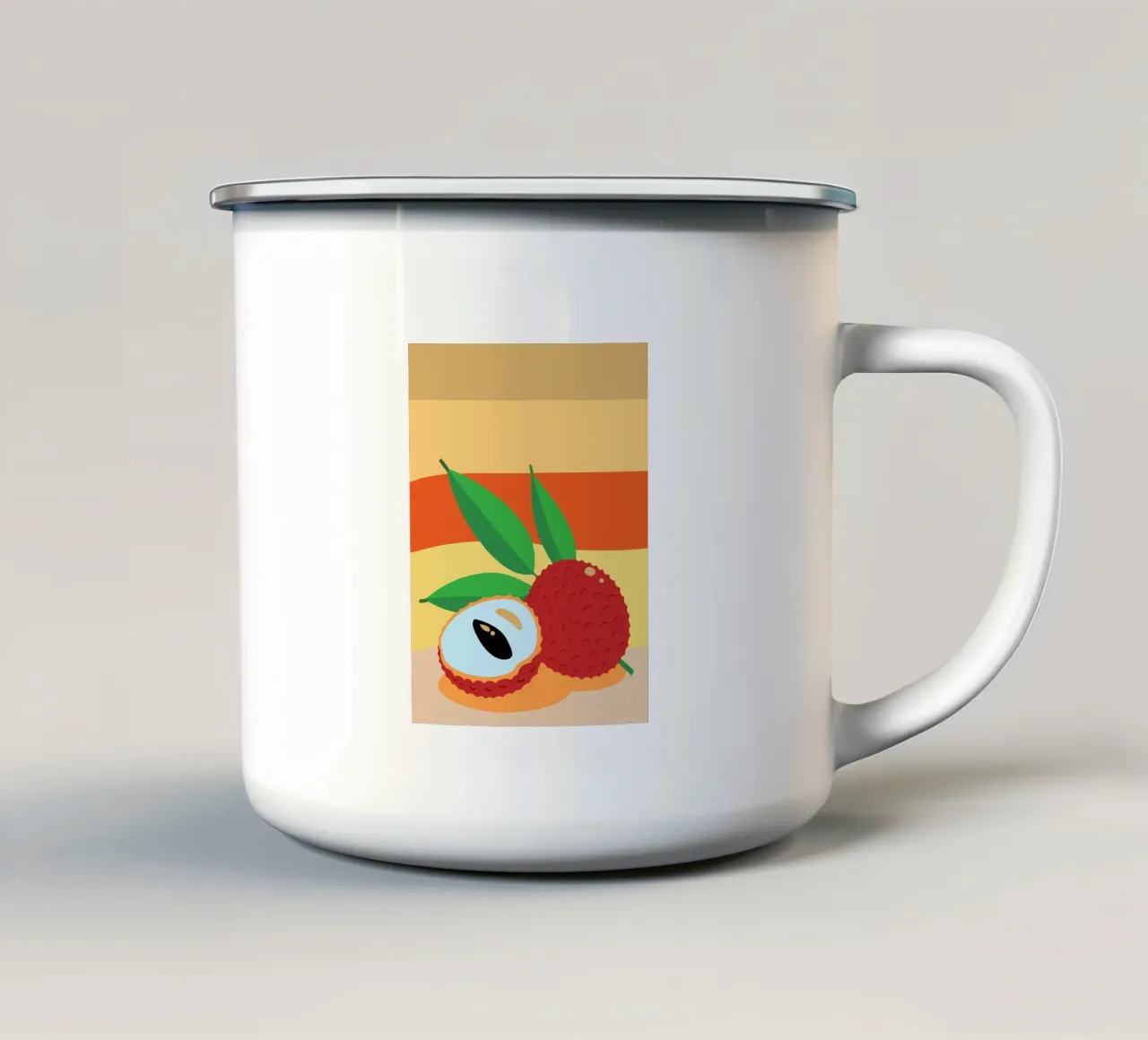 Frutto fresco di litchi tazza in smalto da OFFICIAL FRUIT & VEGETABLES