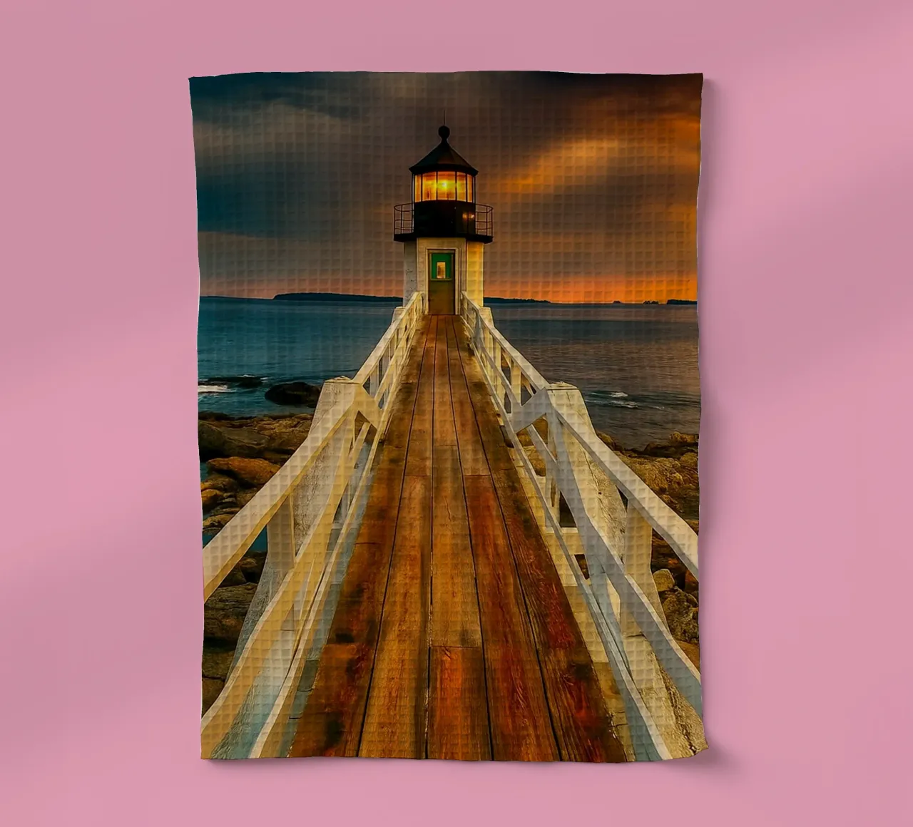 hauslicht pier küstenblick Geschirrtuch von PASMING