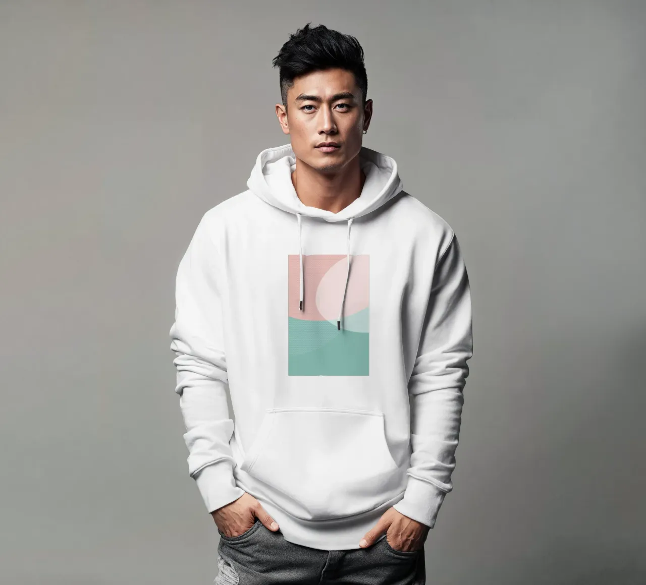 Soft Shapes felpa con cappuccio da XOXO Arte