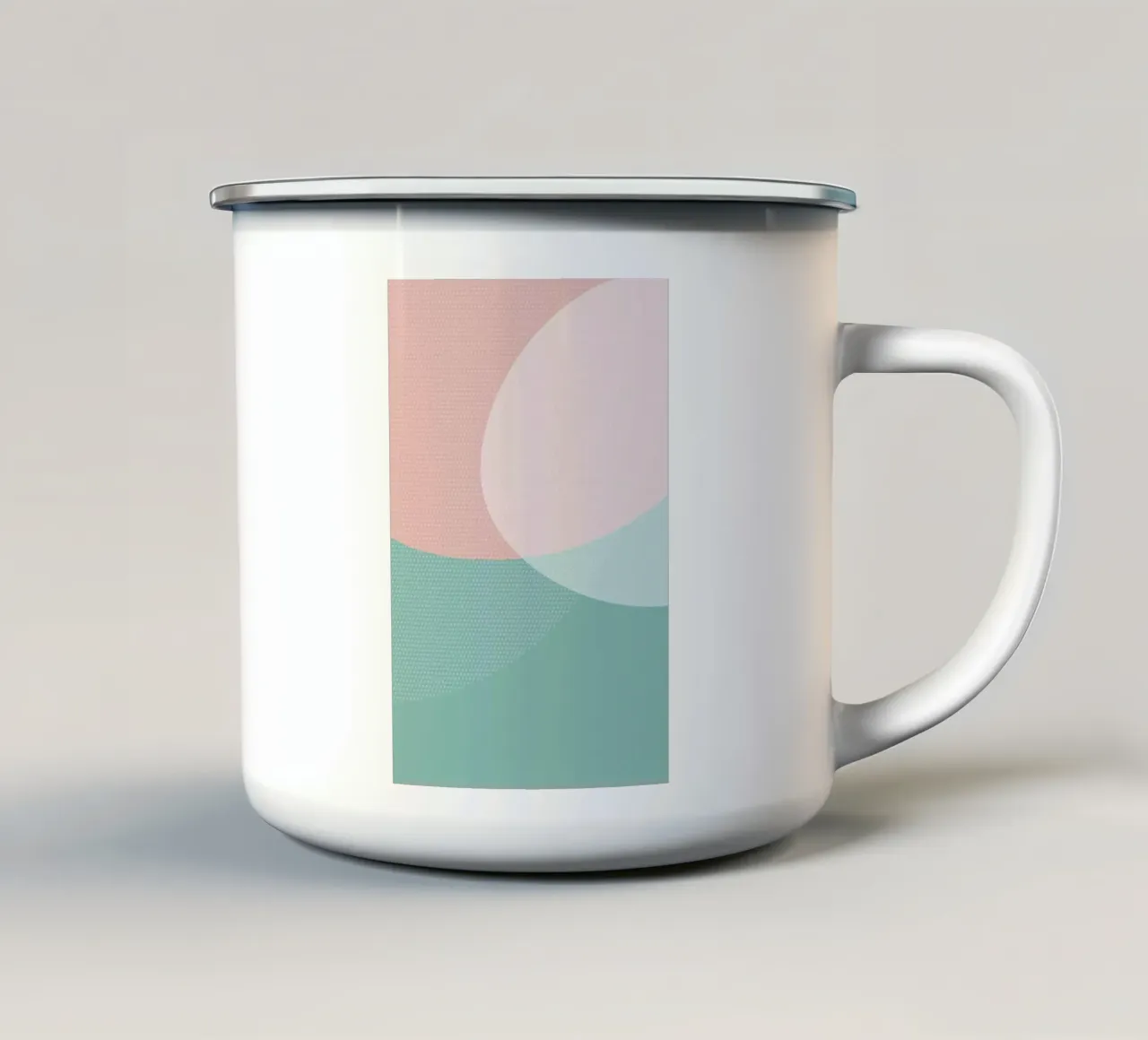 Soft Shapes Emaille Tasse von XOXO Arte