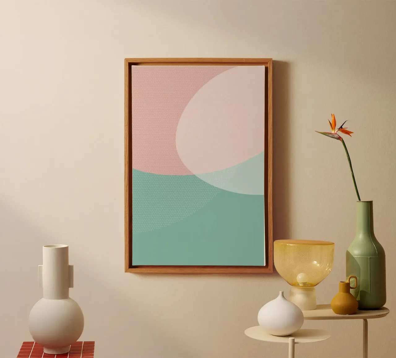 Soft Shapes tela con Cornice a cassetta da XOXO Arte