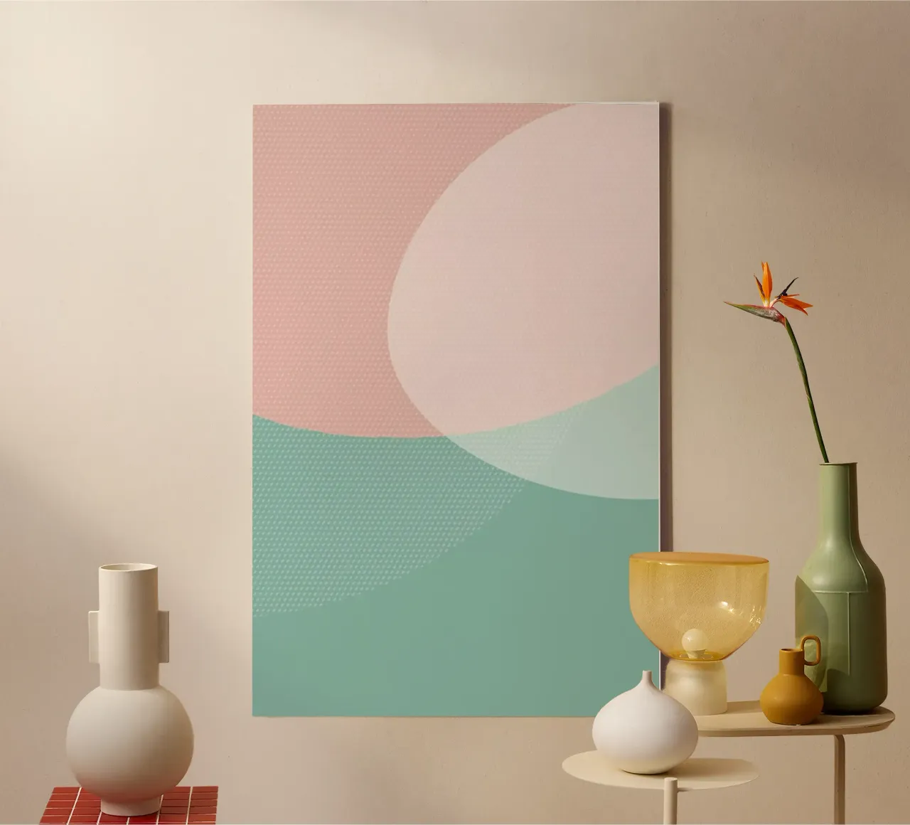 Soft Shapes tela con Cornice a cassetta da XOXO Arte