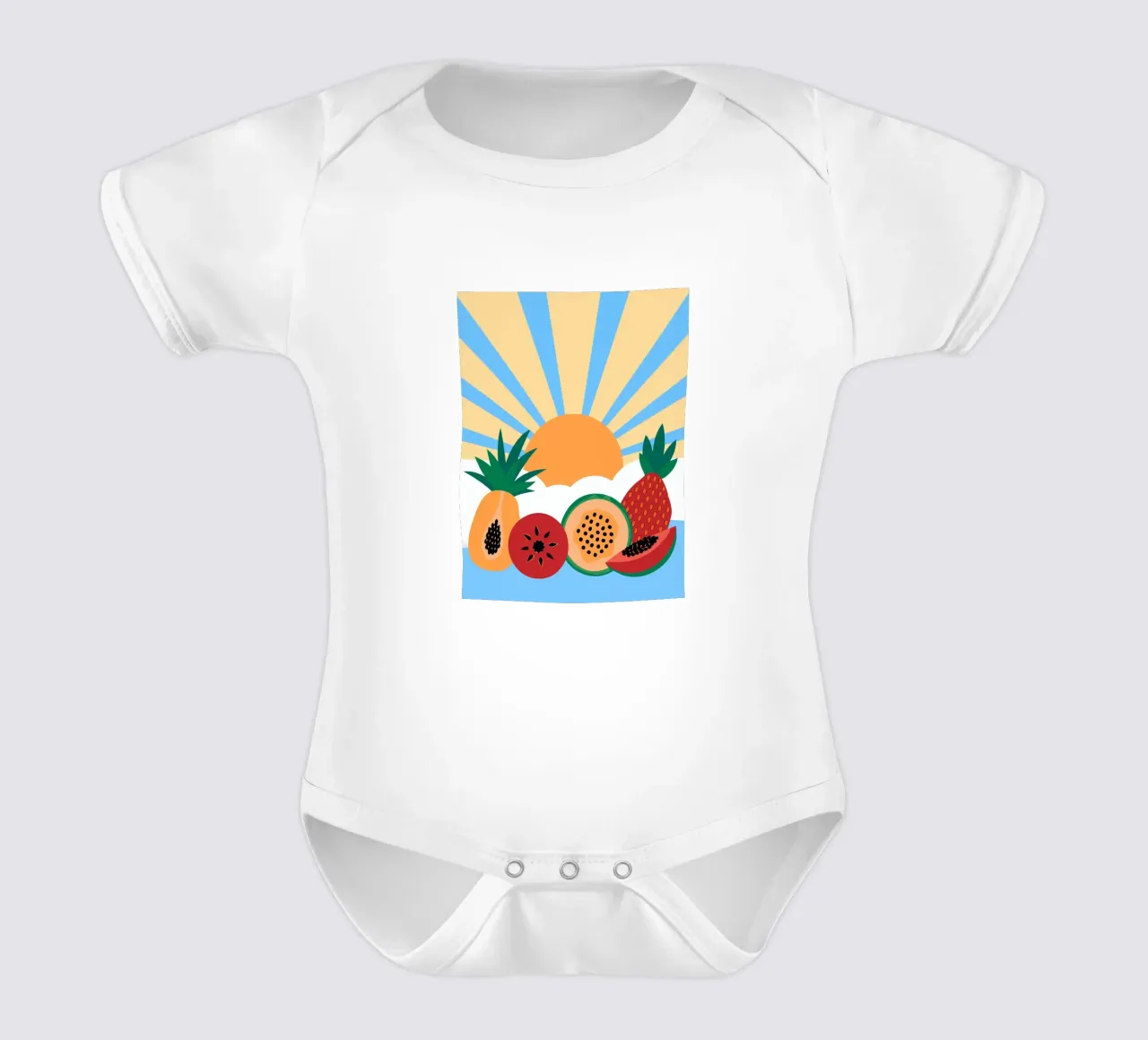 Frutta fresca tropicale body neonato maniche corte da OFFICIAL FRUIT & VEGETABLES